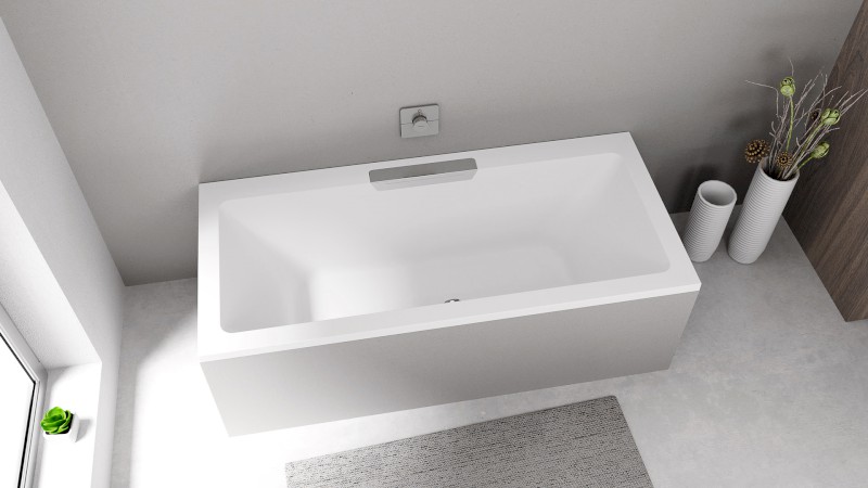 CASCATA obdélníková vana 185x85x45cm, kaskáda nerez 73836.100