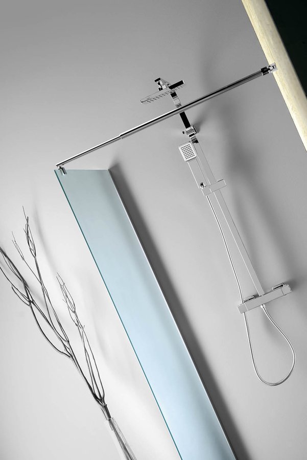 WALK-IN zástěna jednodílná k instalaci na zeď, 900x1900 mm, sklo Brick WI090