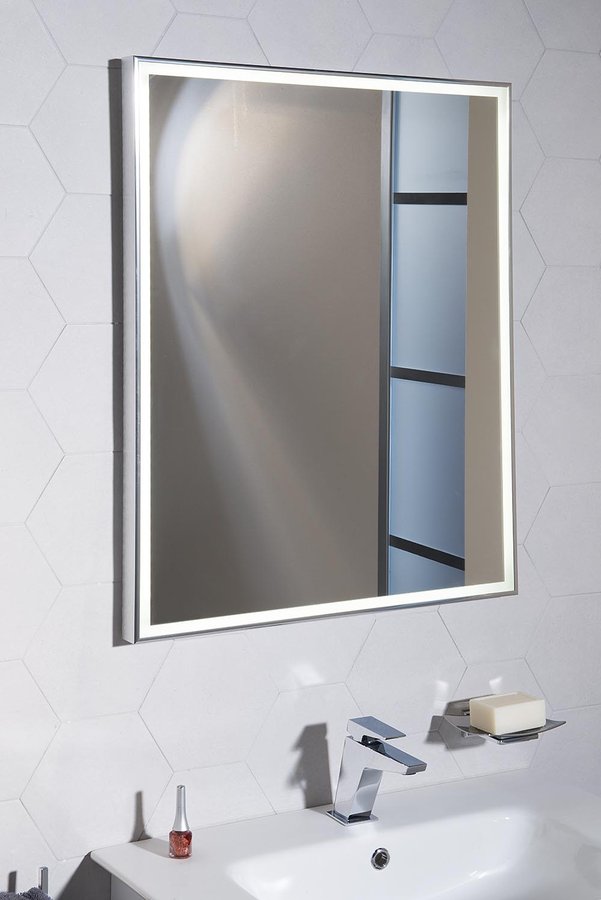LUMINAR zrcadlo s LED osvětlením v rámu 60x80cm, chrom NL557