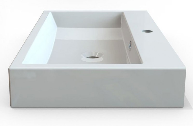 ORINOKO umyvadlo, litý mramor, 70x42cm, bílá OR070