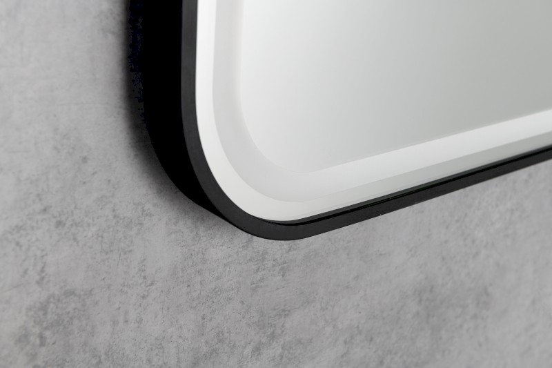 CETIS zrcadlo s LED osvětlením 100x70cm, černá mat CT100