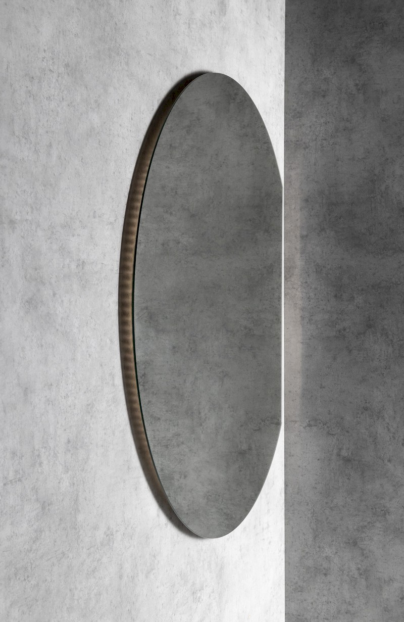 DARA CUT zrcadlo s LED podsvícením 20W, ø 100x90cm, topná fólie 34900CI