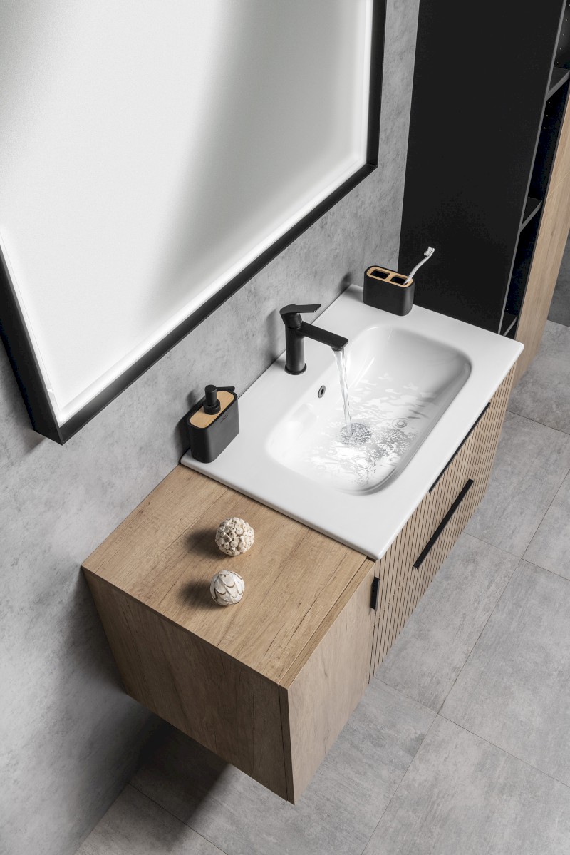 CIRASA STRIP umyvadlová skříňka 69,8x52x46cm, dub Alabama CR701-2322