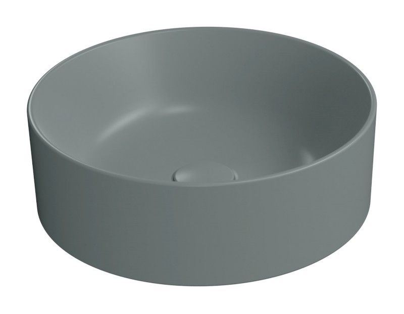 KUBE X keramické umyvadlo na desku, průměr 40cm, agave mat 942604