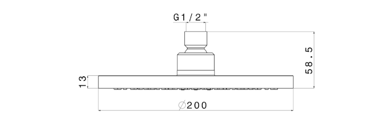 Hlavová sprcha, průměr 200mm, systém AIRmix, ABS/chrom SF077