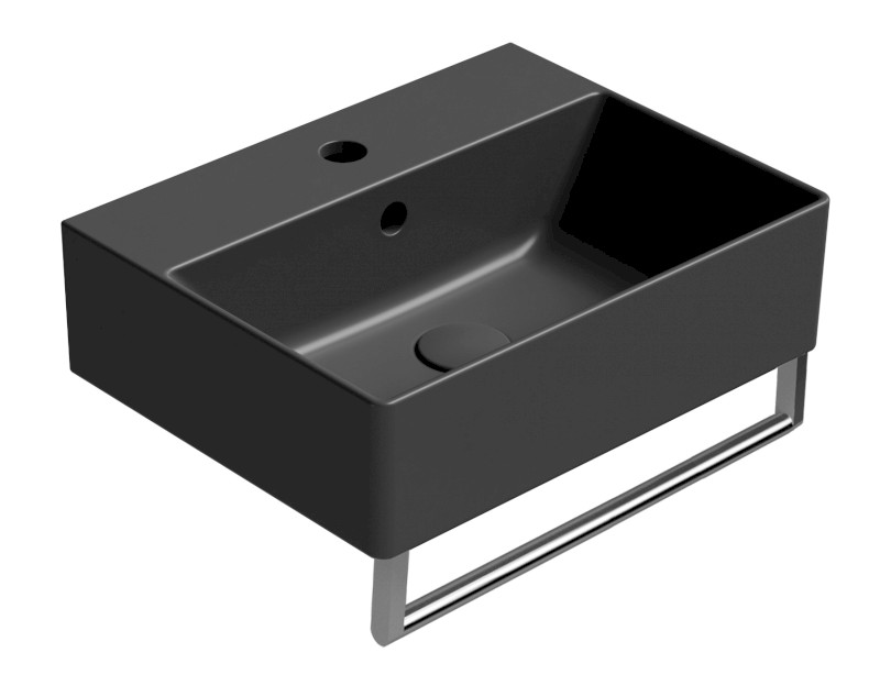 KUBE X keramické umyvadlo 45x35cm, černá mat 9485126