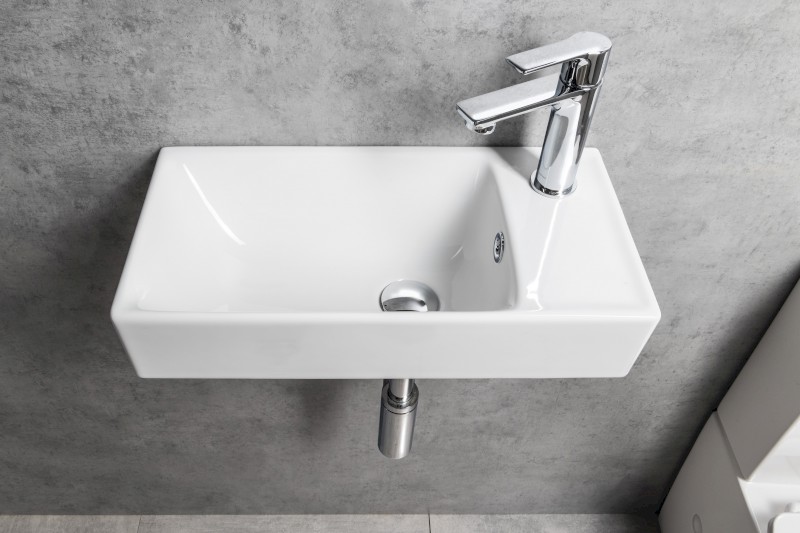 NUALI keramické umývátko 50x25cm, baterie vpravo, bílá TU0122