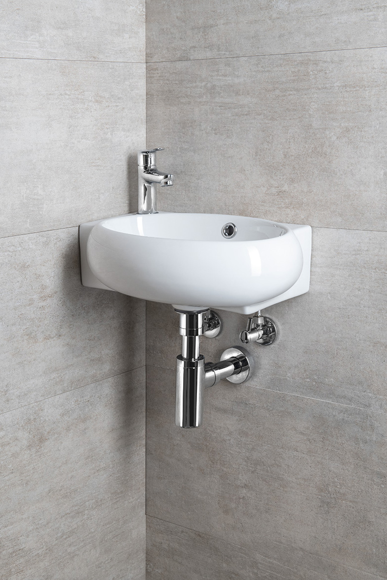 RIBERA keramické umývátko rohové 43x28,5 cm, otvor pro baterii vlevo, bílá AR498