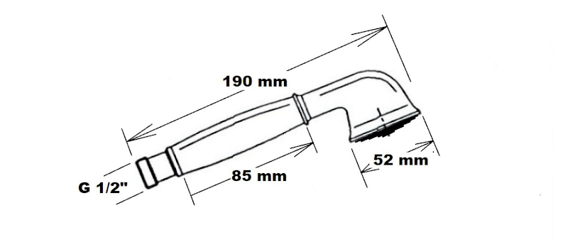 ANTEA ruční sprcha, 180mm, mosaz/chrom DOC21