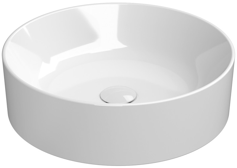 KUBE X keramické umyvadlo na desku, průměr 45cm, bílá ExtraGlaze 942711