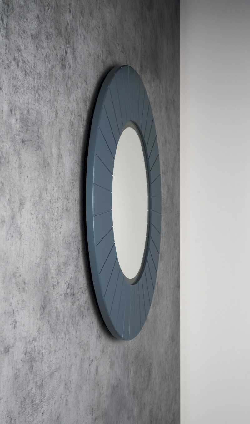 LUMIRO STRIP kulaté zrcadlo s LED osvětlením v rámu ø 75cm, siena LR750-4242S