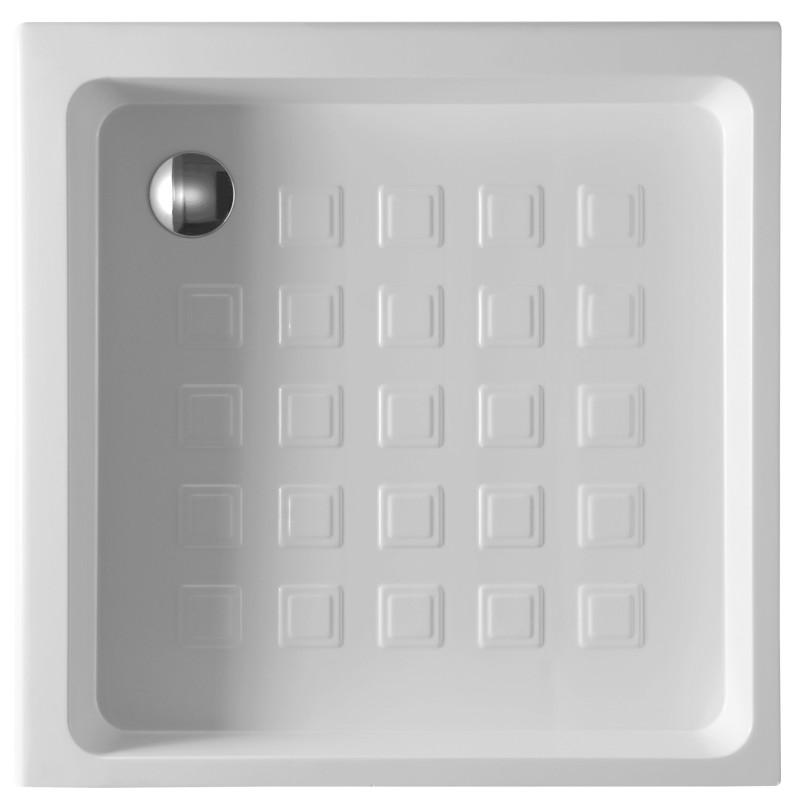 RETRO keramická sprchová vanička, čtverec 100x100x20cm, bílá 134001