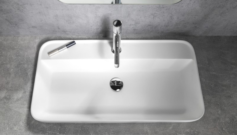 BRAHEA umyvadlo zápustné, Rockstone, 75x39 cm, bílá mat BE775