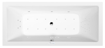 KRYSTA hydromasážní vana, 180x80x39cm, Highline Hydro-Air, chrom 71710.6010