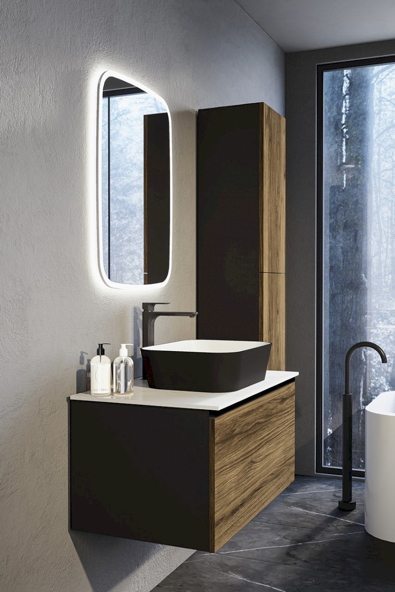 LOREA umyvadlová skříňka 80x44x51,2cm, 1x zásuvka, bílá mat LE080-3131