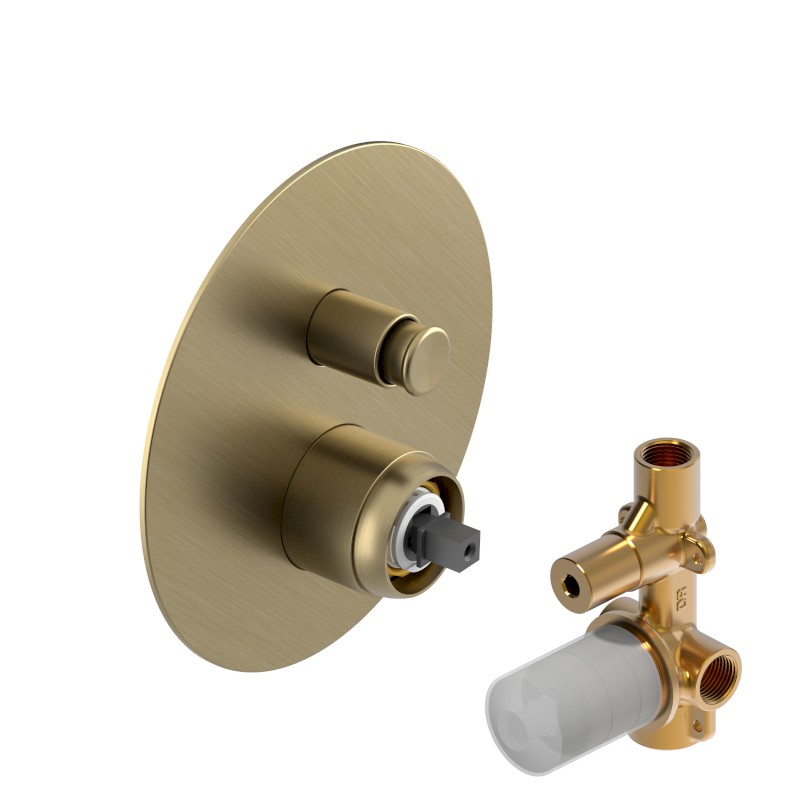 ULTRAMIX tělo podomítkové sprchové baterie, 2 výstupy, zlato mat UT042G-1