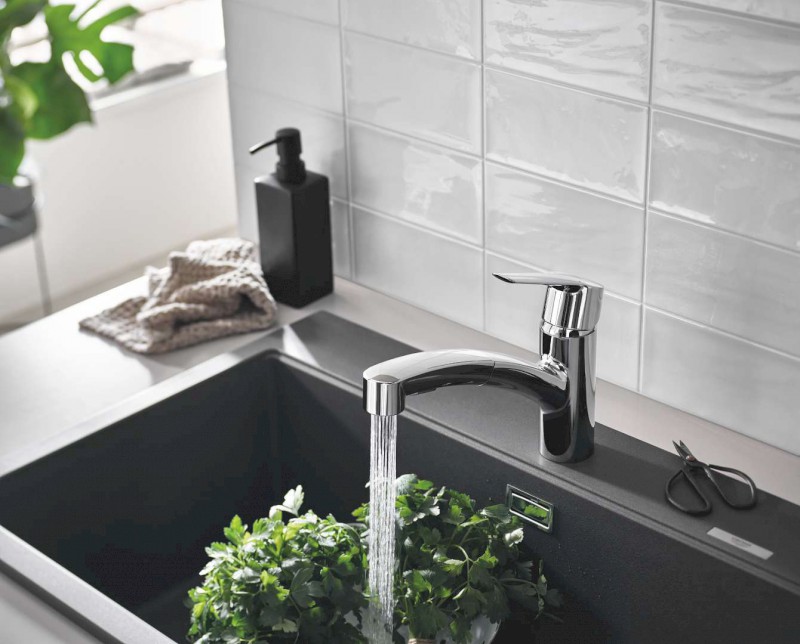 QuickFix Start Dřezová baterie s výsuvnou sprškou, chrom GROHE 30531001