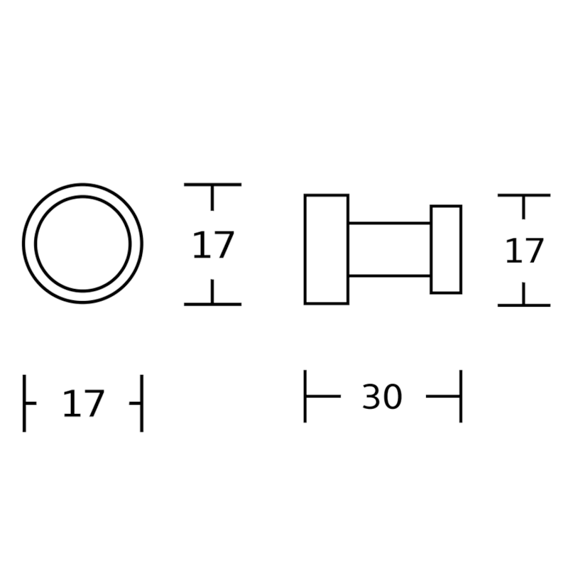 SAMBA háček, balení 5 ks, chrom SB122