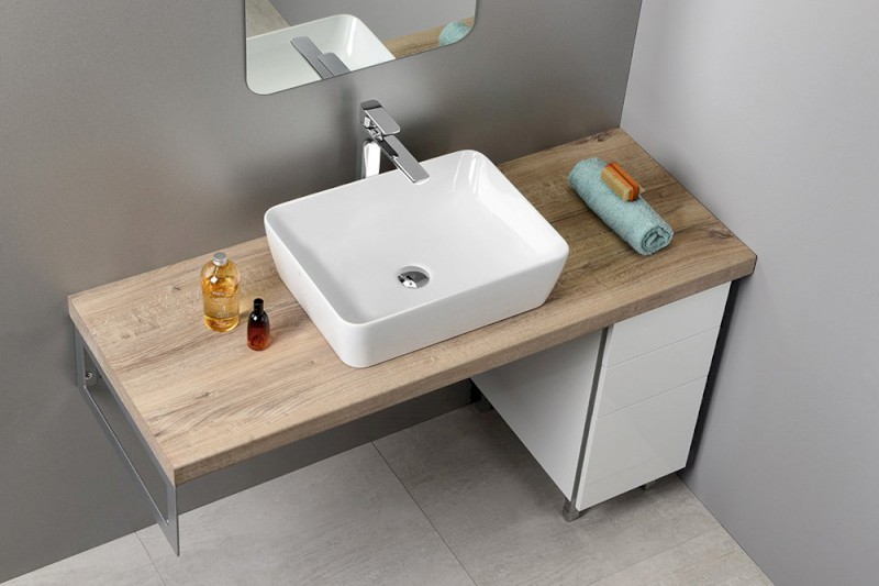 SAND/NUBES keramické umyvadlo na desku 50x38cm, bílá ExtraGlaze 903711