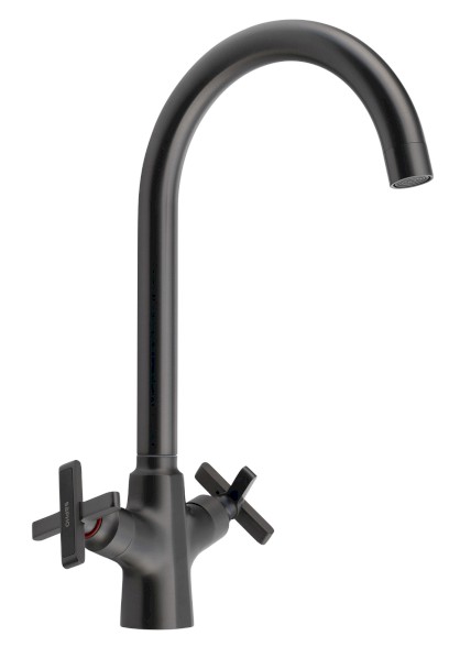 XELLA stojánková dřezová baterie, gun metal XE603GM