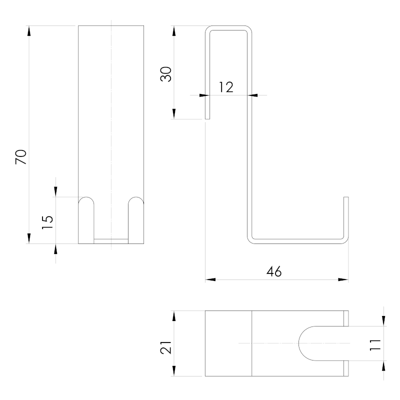 THOR uchycení na zástěnu pro stěrku, černá mat 562614