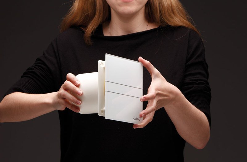 E-120 GT koupelnový ventilátor axiální s časovačem, 15W, potrubí 120mm, bílá 00901100