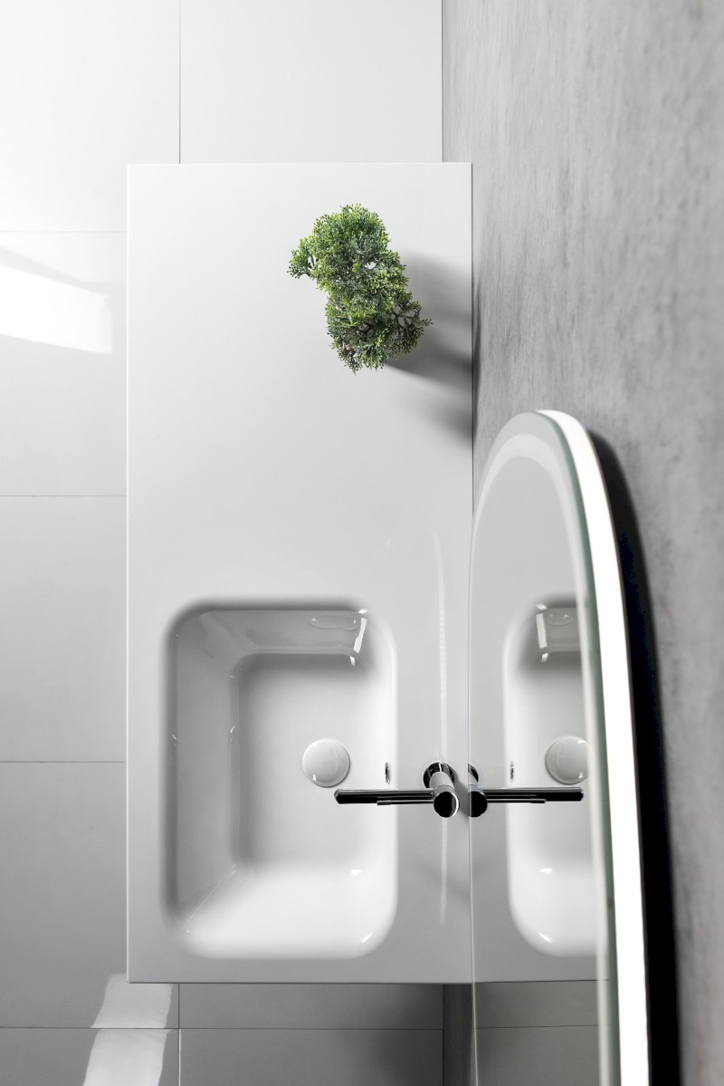 ARECA umyvadlo, litý mramor, 101x51,5cm, pravé, bílá AC101R