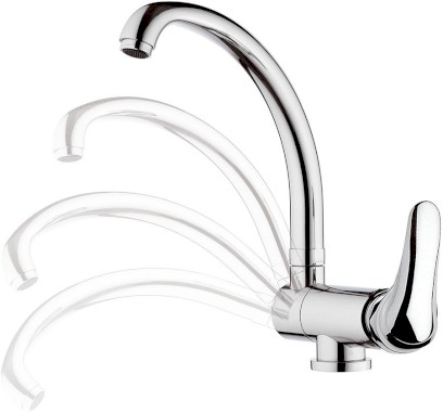 SALY stojánková dřezová baterie sklopná pod okno, chrom SA060