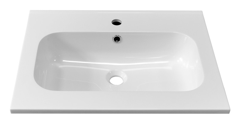 SIDRA umyvadlo, litý mramor, 61x46cm, bílá SD061