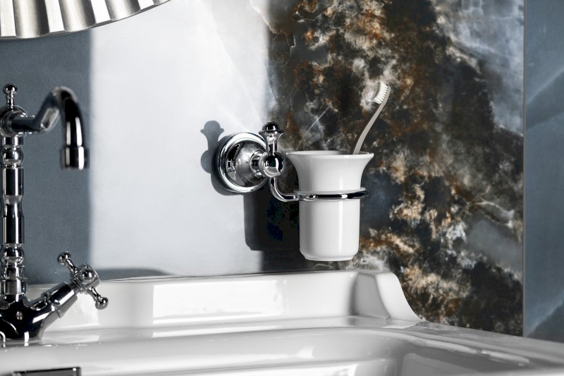 NEVIS sklenka, keramika, chrom NV1013