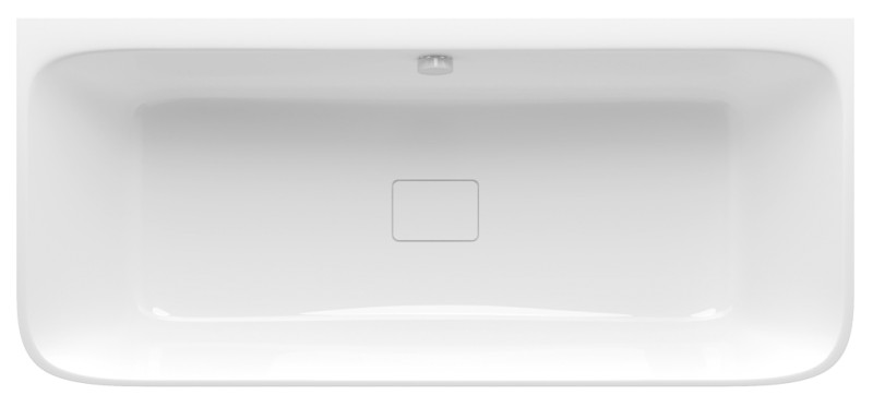 SKYLLA nástěnná stojící vana litý mramor 170x75x60cm, bílá 72430