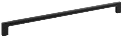 Kovová úchytka vroubkovaná, 334/320mm, černá mat 12462
