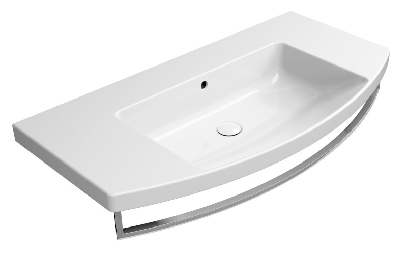NORM keramické umyvadlo 100x52cm, oblé, bez otvoru, bílá ExtraGlaze 8643011