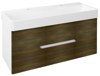 MEDIENA umyvadlová skříňka 117x51x48,5cm, bílá mat/dub graphite MD121