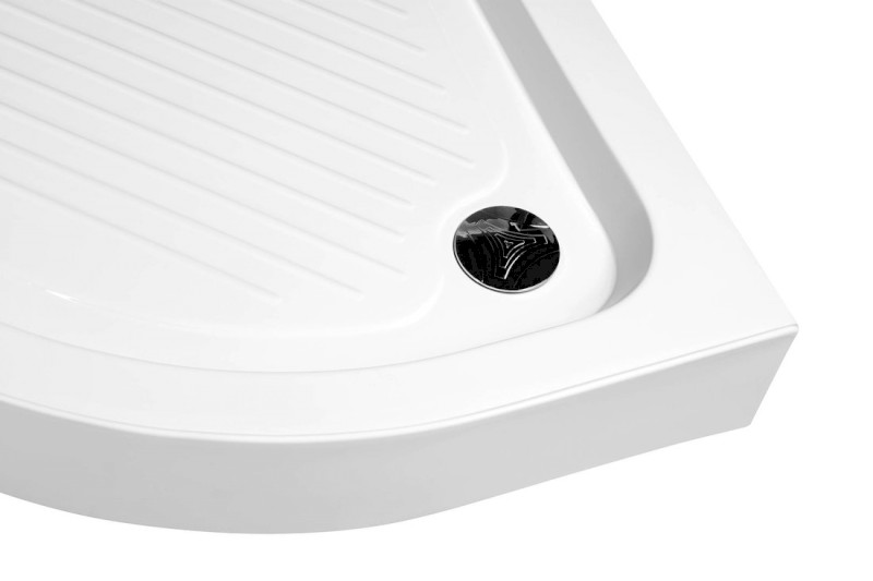 Sprchová samonosná vanička akrylátová, čtvrtkruh 80x80x15cm BTTR80