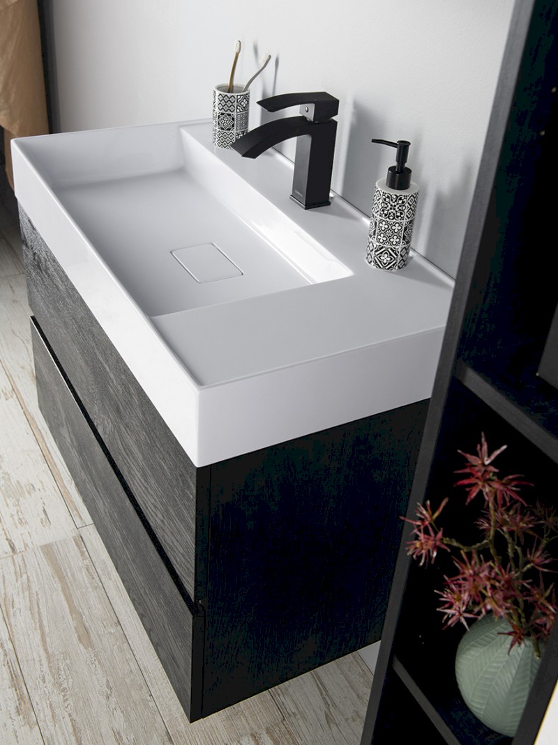 ODETTA umyvadlová skříňka 82x50x43,5cm, dub stříbrný DT085-1111