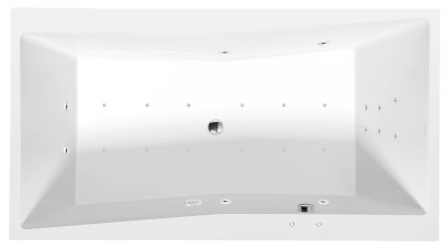 QUEST hydromasážní vana, 180x100x49cm, Attraction Hydro-Air, chrom 78511.4010