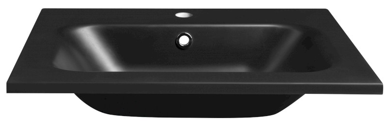 SIDRA umyvadlo, litý mramor, 61x46cm, černá mat SD061B