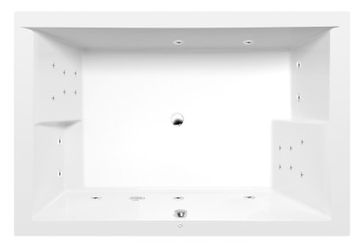 DUPLA hydromasážní vana, 180x120x54cm, Attraction Hydro, chrom 13611.3010