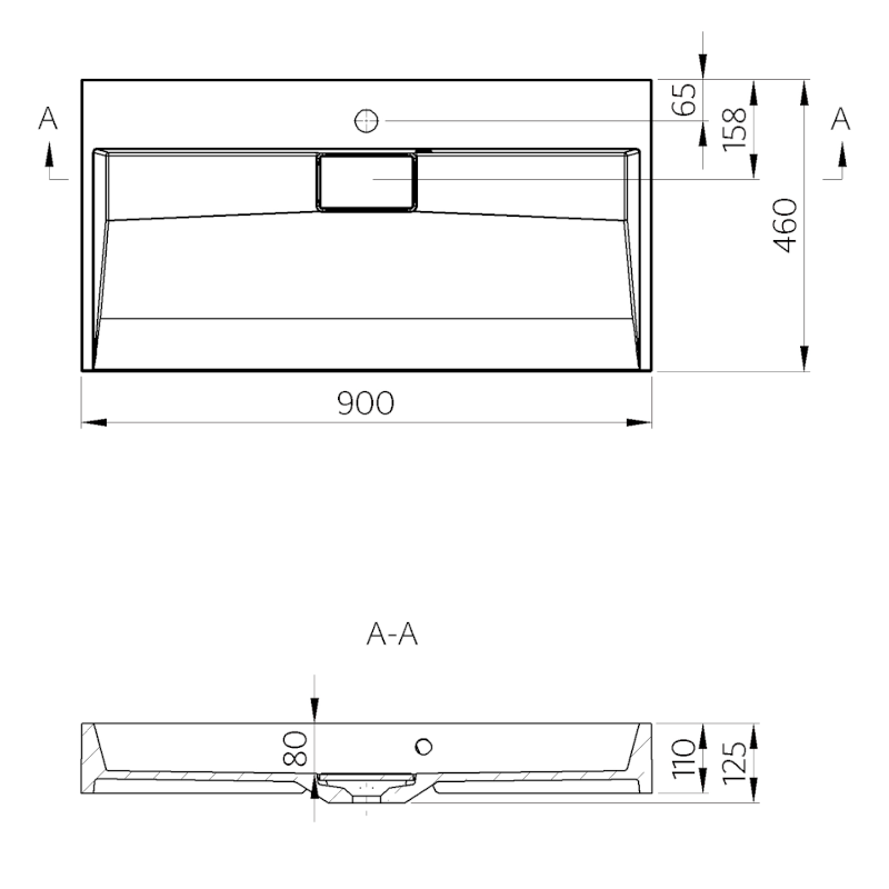 AMUR umyvadlo, litý mramor, 90x46cm, kryt výpusti, bílá 55032