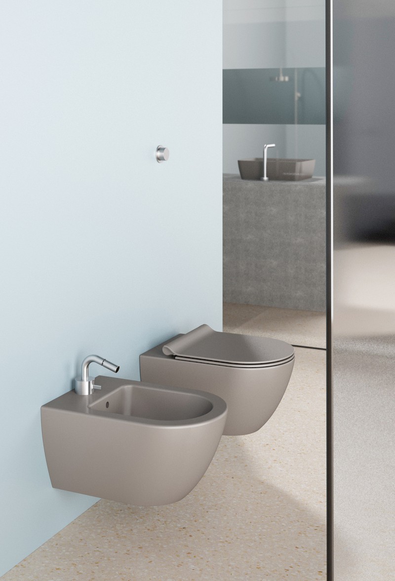 PURA bidet závěsný 36x50cm, tortora mat 8864105