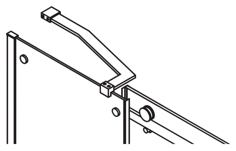 DRAGON BLACK vzpěra k zástěnám 300x150mm, černá mat GDV300B