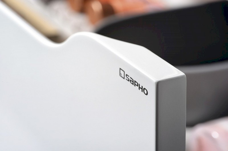 WAVE dvojumyvadlová skříňka 149,7x50x47,8cm, bílá/dub cuneo WA150-3025