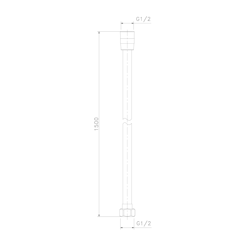 SILKFLEX nylonová sprchová hadice, 150cm, bílá FLEN150
