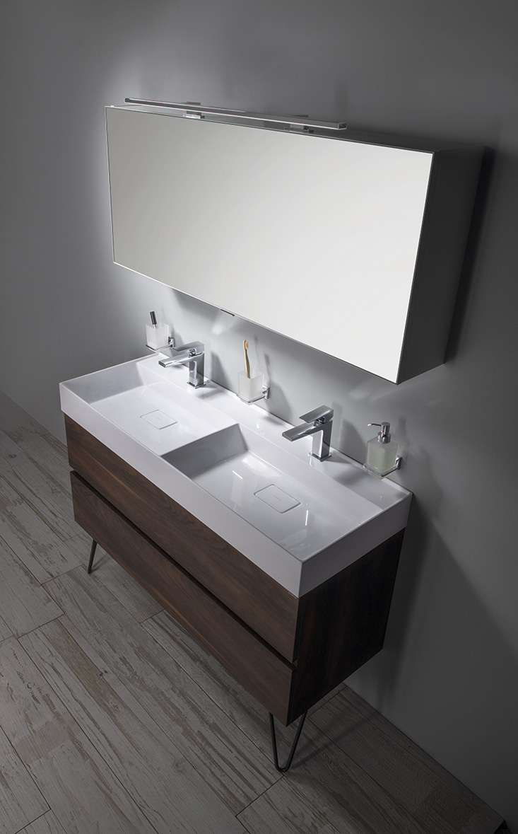 ODETTA umyvadlová skříňka 118x50x43,5cm, borovice rustik DT120-1616