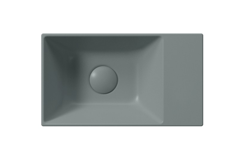 KUBE X keramické umývátko 40x23cm, bez otvoru, pravé/levé, agave mat 9484004