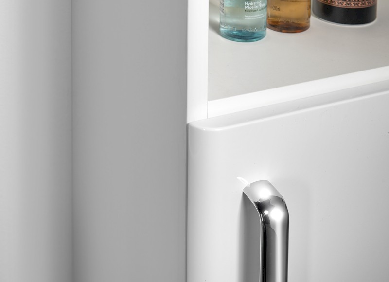 THEIA skříňka vysoká 35x138x30cm, 2x dvířka, levá/pravá, bílá TH350-3030