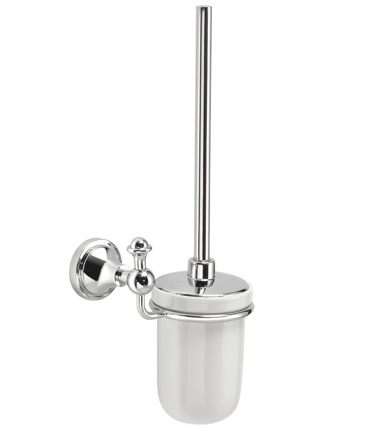 NEVIS WC štětka závěsná, keramika, chrom NV330313