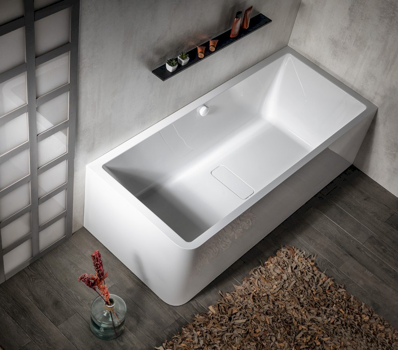 MARLENE CURVE R MONOLITH obdélníková vana 165x75x63cm, bílá 72403MCR