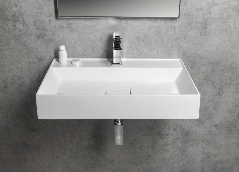 GODIVA umyvadlo, litý mramor, 68x44cm, bílá GU068